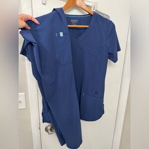 Scrub star navy set in XS